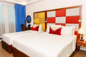 Voodi või voodid majutusasutuse Hanoi City Backpackers Hostel toas