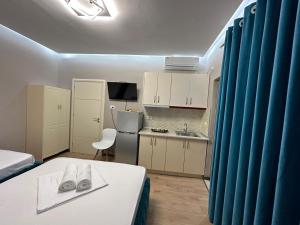 Kuchyň nebo kuchyňský kout v ubytování Guesthouse Dauti