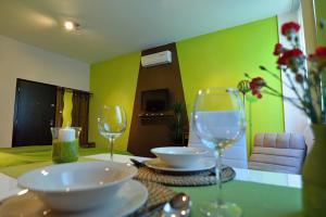 A seating area at Angel's Apartment
