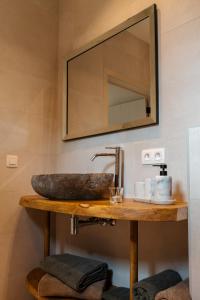 Ett badrum på Vakantiehoeve 'De Zandrug'