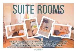 a magazine advertisement for a suite room with four mirrors at Ancóramare in Stintino