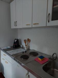 Kuchyň nebo kuchyňský kout v ubytování Apartman Klara