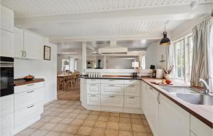 Kuchyň nebo kuchyňský kout v ubytování 3 Bedroom Amazing Home In Faaborg