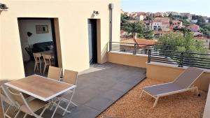 Balkón nebo terasa v ubytování Les hauts de Port Vendres