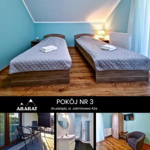 Posteľ alebo postele v izbe v ubytovaní Ararat
