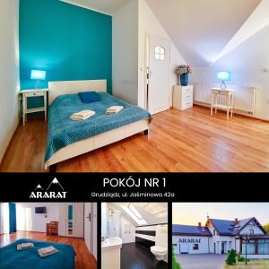 Posteľ alebo postele v izbe v ubytovaní Ararat