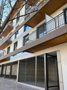 an external view of an apartment building with balconies at Terrazas de Godoy in Godoy Cruz