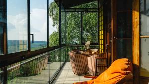 Balkón nebo terasa v ubytování Lodging Vidmar