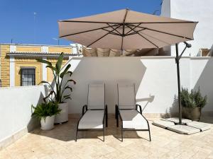 Balkon lub taras w obiekcie Apartamento dúplex con piscina privada en terraza