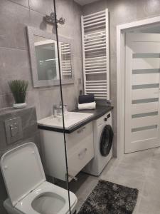 Koupelna v ubytování Luksusowy Apartament EDITH Giżycko