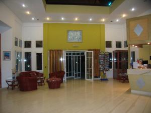 The lobby or reception area at Aegeon Hotel