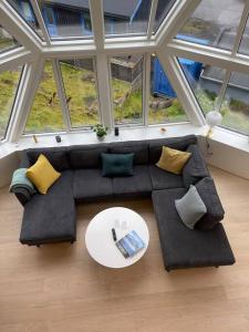 Posezení v ubytování Unique dome / igloo