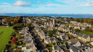 an aerial view of a town with houses at Nairn View Guest House in Nairn