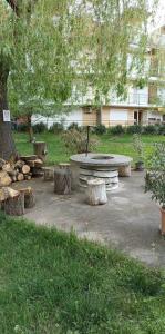 A garden outside Szarvas Apartman