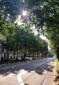 una calle con árboles al lado de la carretera en Laya Valentina, en Turín