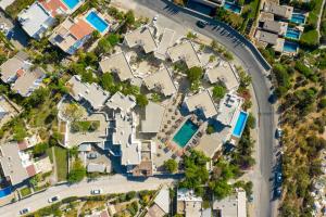 an overhead view of a residential neighborhood with houses at Senses Hotel - Adults Only in Bodrum City