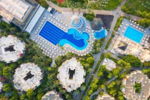 an overhead view of a resort with a pool at Selectum Collection Bodrum in Akyarlar
