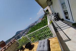 an aerial view of a house with a view of the ocean at Mediterranean Vista in Dubrovnik