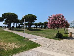 Un jardín fuera de Sol-y-Days Mathilde, Agréable appartement en rez-de-jardin avec parking et un accès direct à la plage