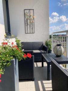 Balkón nebo terasa v ubytování Apartamenty Termalne GREEN Apartment