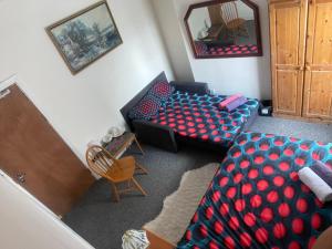 a living room with a bed and a couch at Quite Broad Rest 4 in Longford