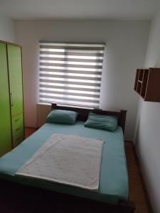 a bedroom with a large bed with a window at Salvatori 