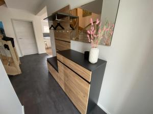 Kuchyň nebo kuchyňský kout v ubytování Ferienhaus Werna