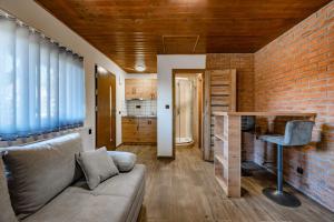 Kuchyň nebo kuchyňský kout v ubytování Apartmány Třebušín