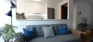 Ruang duduk di Apartamento en Moaña