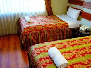 Katil atau katil-katil dalam bilik di Hostal Los Andes