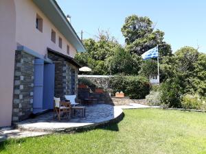 A garden outside Tsagkarada Country Estate with Pool