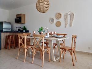 Kuchyň nebo kuchyňský kout v ubytování Condominio en la Riviera Maya