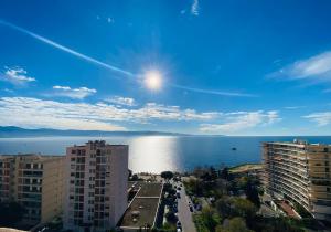 a view of the ocean from a building at Sun Beach in Ajaccio