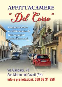 a flyer for a car dealership in a city at Stanze Del Corso in San Marco dei Cavoti