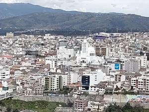 uma vista para uma cidade com muitos edifícios em VISTA ÚNICA HERMOSO Mini Departamento en Ambato em Ambato