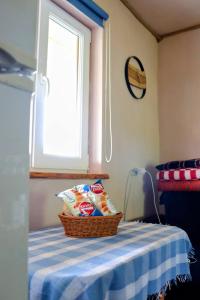 a basket of chips sitting on a table with a window at EcoXata in Slavske +30 photos
