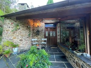 Jardín al aire libre en Casa Rural O Vilar