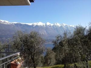 a view of a lake and snow capped mountains at Appartamento B&B Preone in Limone sul Garda