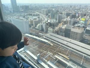 名古屋景观或在酒店看到的城市景观