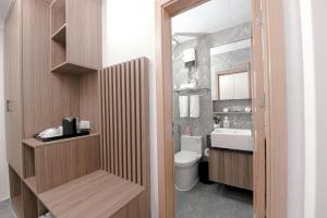 Koupelna v ubytování M9 Kirirom Hotel