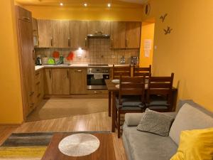 Kuchyň nebo kuchyňský kout v ubytování Apartament 2 pokoje Czarny Potok Krynica Zdrój