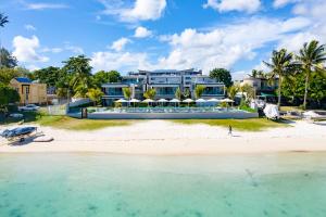 an aerial view of a house on a beach at O'Biches by Horizon Holidays - Trou aux Biches in Trou aux Biches