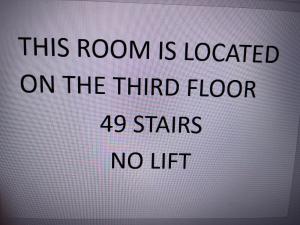a room is located on the third floor stars no lift at Adcote House in Llandudno