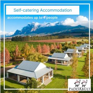 un collage de fotos de una casa con techo en Paddabult Self Catering Cottages, en Paarl