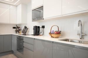 Kuchyň nebo kuchyňský kout v ubytování Luxury spacious modern new apartment -fully equipped + 7 fotografií