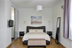 Beachfront villa Pearl of Adria客房内的一张或多张床位