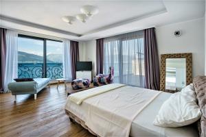Beachfront villa Pearl of Adria客房内的一张或多张床位