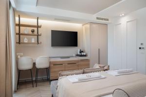 Luxury rooms Le Prestige Few Minutes from Split's Iconic Waterfront客房内的一张或多张床位
