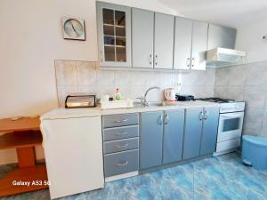 Kuchyň nebo kuchyňský kout v ubytování Aparments Orange & Blue