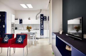 A television and/or entertainment centre at Villa Giovanna